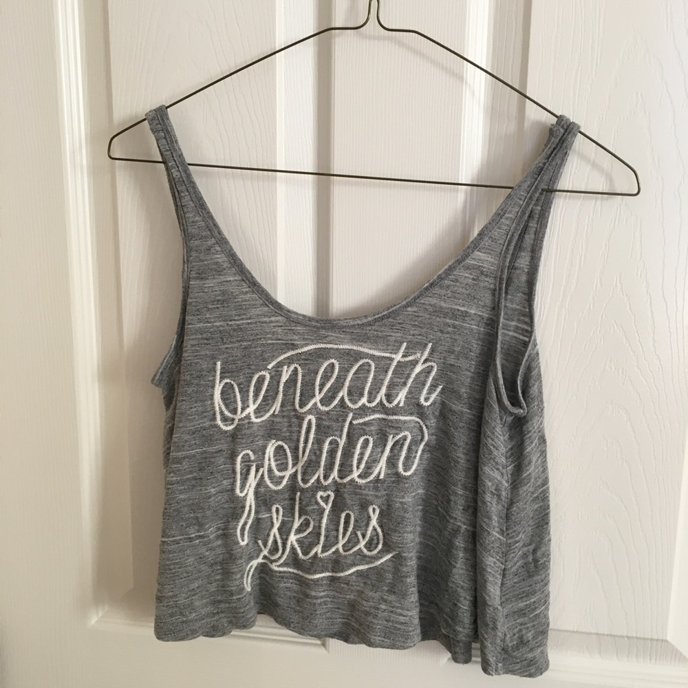 Grey crop top